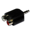 ADAPT. 2x RCA HEMBRA - MINI JACK 3.5mm ESTÉREO HILEC