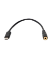CONVERTIDOR DIGITAL- ANALOGICO USB-C A MINI JACK 3,5 HEMBRA 15cm