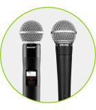 Micrófonos de mano inalámbricos, alámbricos. Shure, AKG, Sennheiser ...